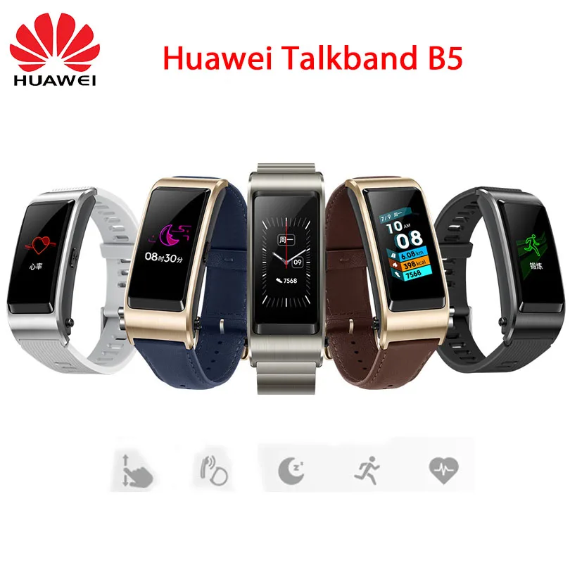 Новинка смарт браслет Huawei Talkband B5 с Bluetooth носимые спортивные браслеты сенсорный