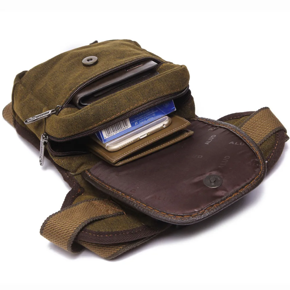 Высокое качество холщовая/нейлоновая мужская сумка на пояс военная дорожная