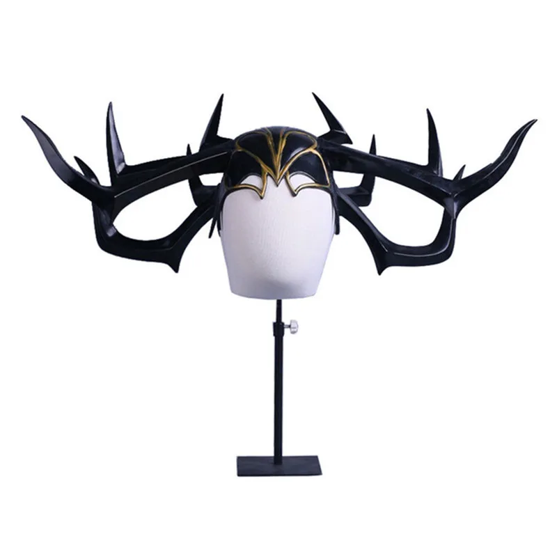 Headwear Thor Ragnarok Hela; карнавальный костюм; вечерние костюмы супергероя на Хэллоуин; Zentai; комбинезон для взрослых с накидкой и головным убором - Цвет: Headwear