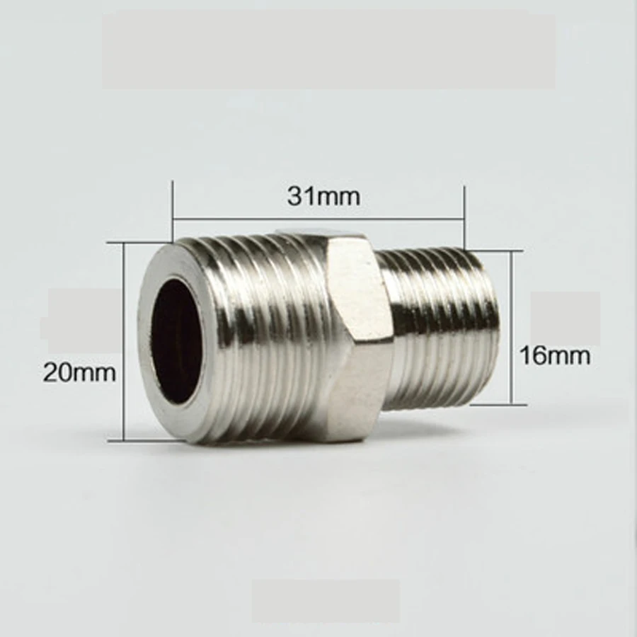 1/2 &quotBSPP Мужской отложным воротником 3/8&quot BSPP Переходная муфта 201 нержавеющей