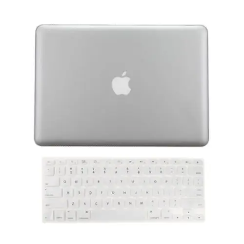 Clear 2 в 1 прорезиненный жесткий чехол для Macbook Белый 1" A1342 с клавиатурой - Цвет: Clear