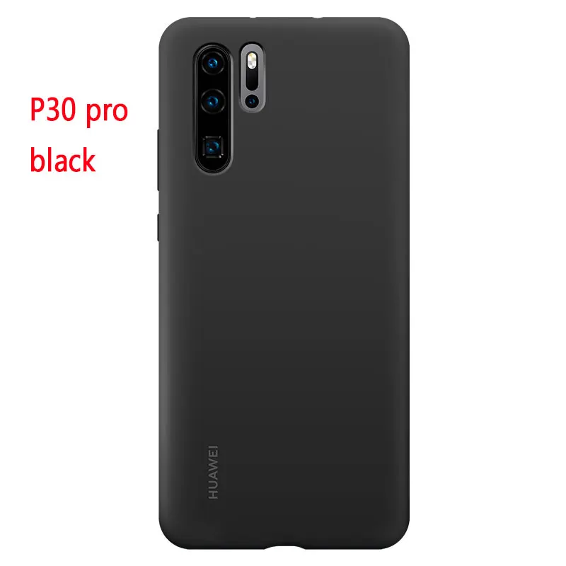 huawei P30 pro силиконовый чехол на заднюю панель 360 Симпатичные противоударный официальный p 30 Роскошные жидкий мягкий силиконовый P30 pro Чехол - Цвет: P30 pro black