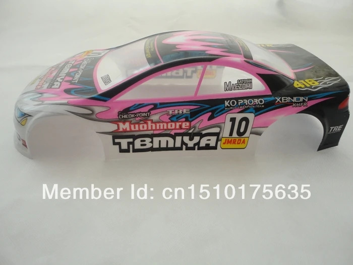 Ewellsell 023 окрашенный ПВХ корпус 190 мм для 1:10 1/10 RC автомобиль черный/синий 2 шт./лот |