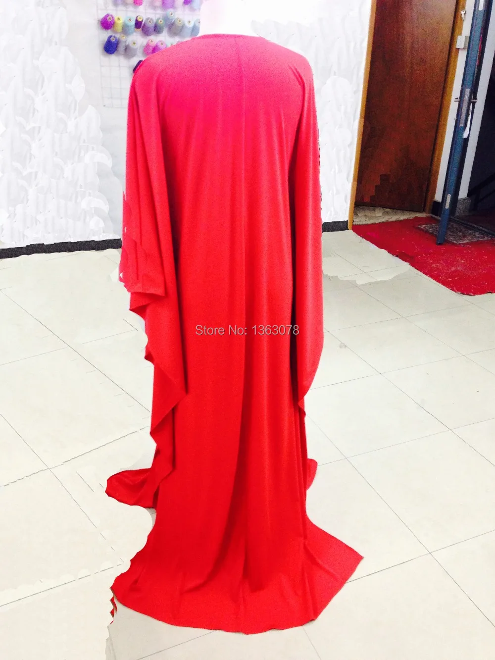 sexy deep V neckline red floor length dress for dating evening party dubai kaftan | Свадьбы и торжества
