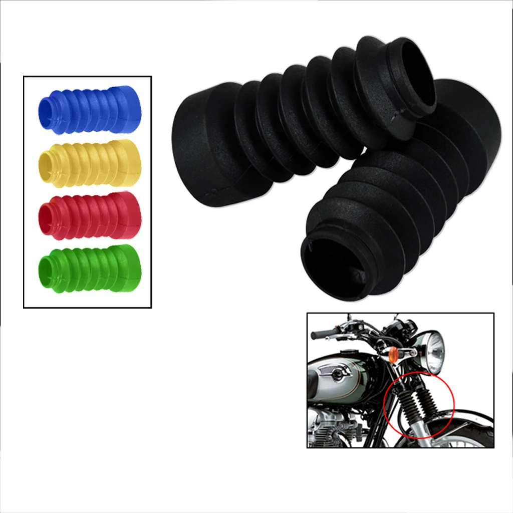 2 Pcs Motorcycle Front Fork Cover Rubber Gaiters Boot Shock Protector Dust Guard For Motorbike Pit Dirt Bike Motocross 5 Colors