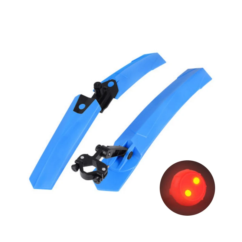 Blue (Have lamp) Велосипедный велосипед MTB переднее заднее крыло брызговик Велосипедное крыло Bicicleta часть быстросъемный набор аксессуаров - Цвет: Blue (Have lamp)
