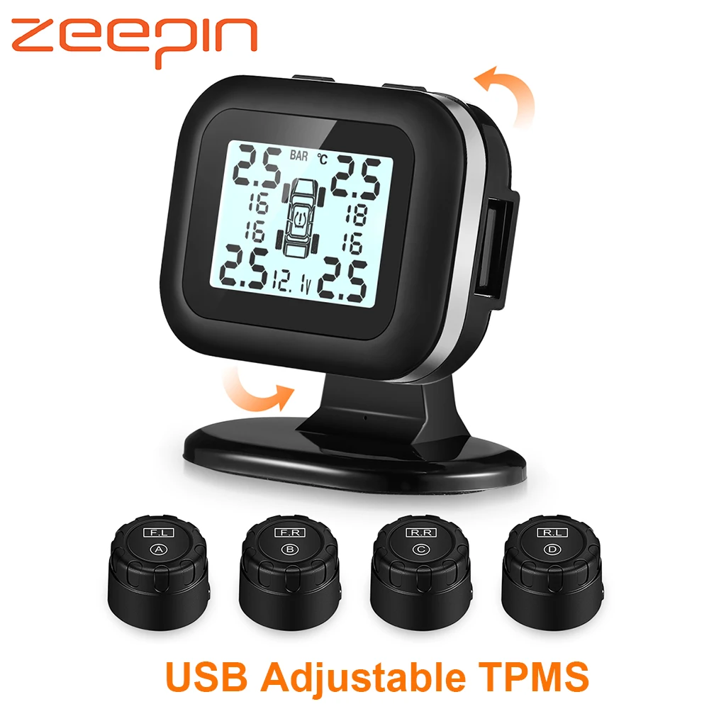 Автомобильный TPMS USB зарядка 5 в система контроля давления шинах Отрегулируйте