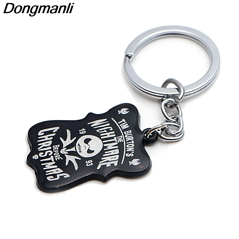 P3795 Dongmanli Кошмар перед Рождеством брелок милый эмалированный металлический кулон автомобильный брелок для ключей подарки