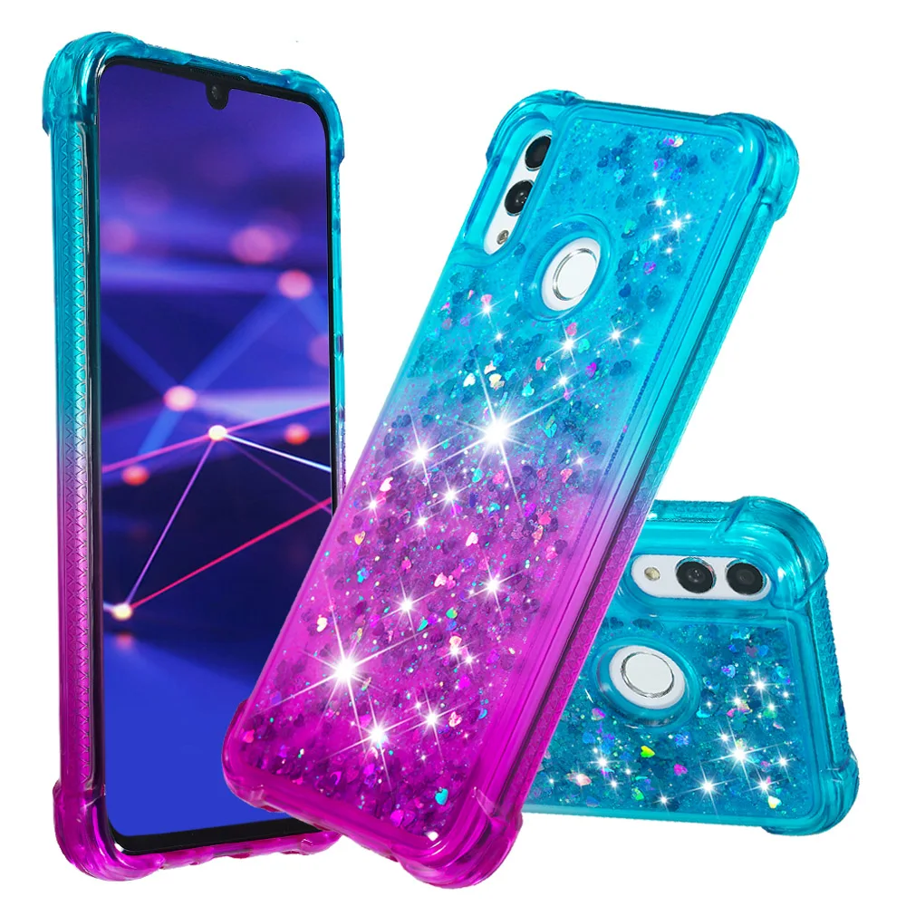 Для Huawei P Smart 2019/Honor 10 Lite ТПУ силиконовый Блестящий Жидкий чехол для телефона