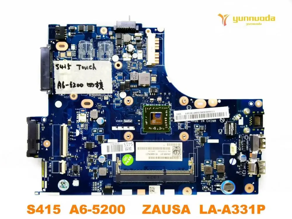 Оригинальный Для Lenovo S415 Материнская плата ноутбука A6 5200 ZAUSA LA A331P испытанное
