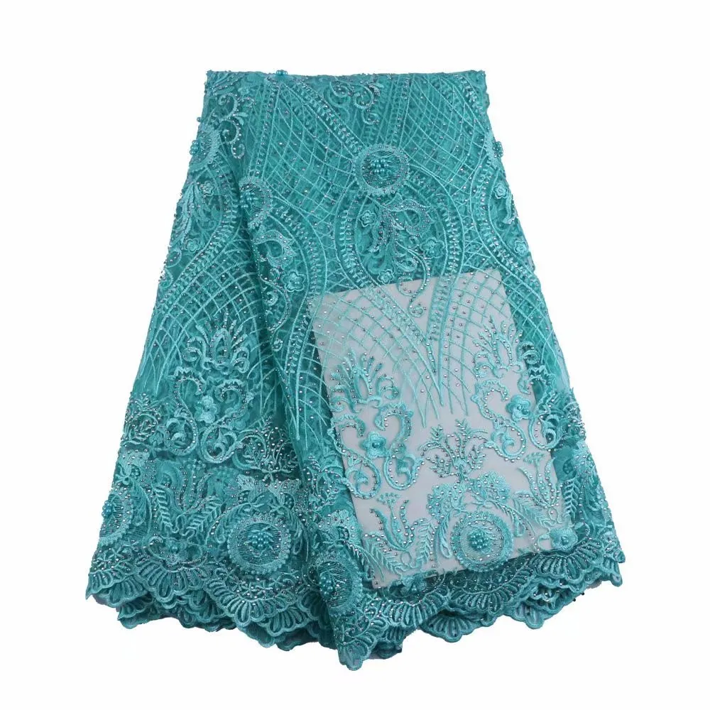 Нигерийская кружевная ткань 2018 высокого качества африканская с тесьма камешками