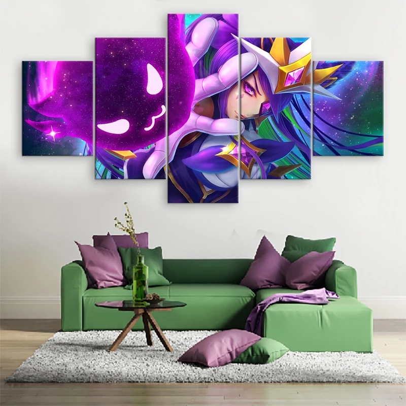 5 шт. звезда Хранитель синдра холст настенная живопись картинки Лига Легенд