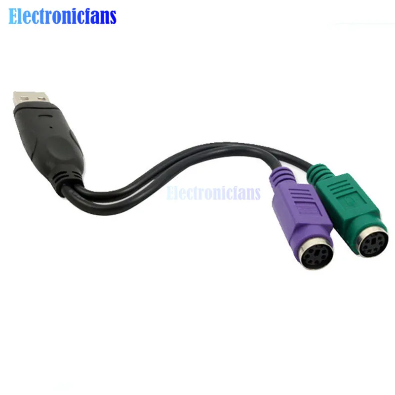 Двойной Штекерный адаптер PS/2 Мама-USB папа для клавиатуры и мыши | Электронные