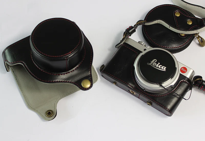 Высококачественная сумка для камеры из искусственной кожи чехол для Leica D-LUX 7 D-LUX7 D7 с нижним отверстием батареи+ маленькая сумка для хранения