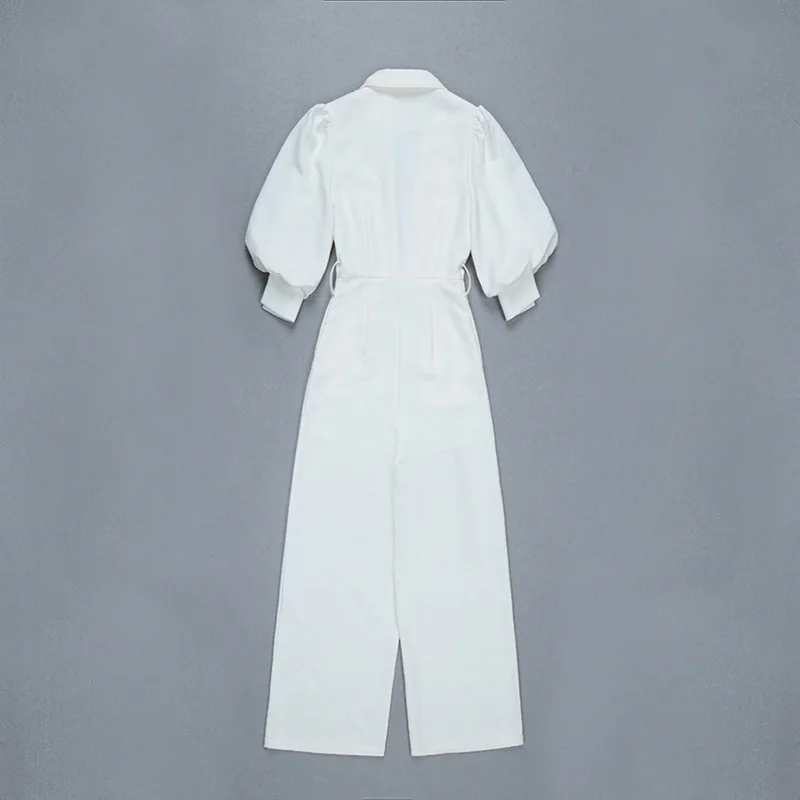 Женское боди с V образным вырезом элегантное белое поясом в стиле Звезд для