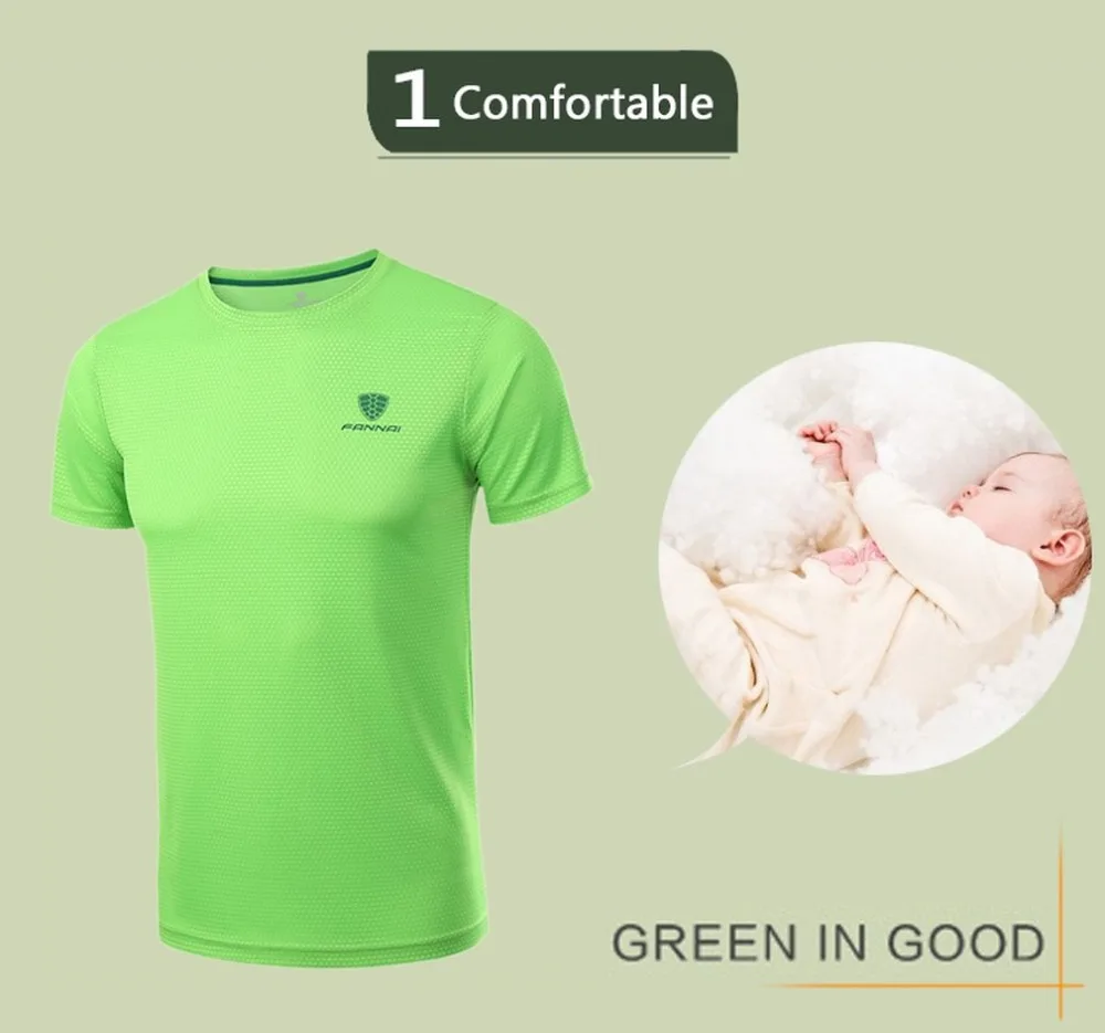 Fannai мужская спортивная рубашка для бега футболка уличные топы Спортивная