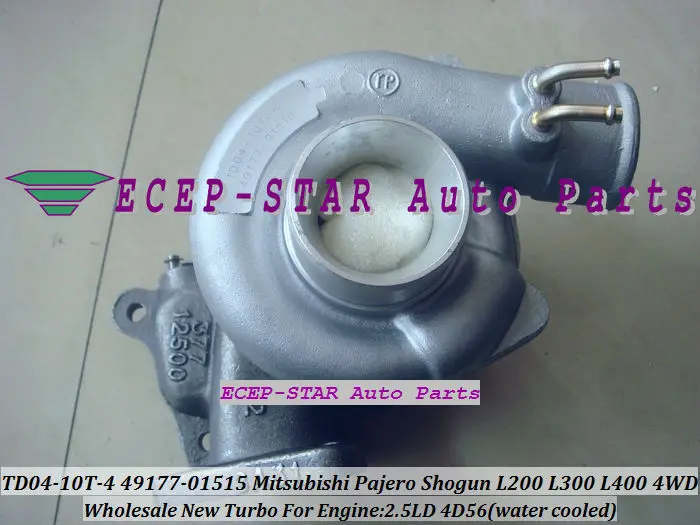 Турбокомпрессор TD04-10T 49177-01515 для Mitsubishi L300 4WD Delicia Pajero Shogun L200 L400 4D56 2.5L с водяным