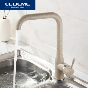 ledeme new kitchen faucet surface finishing brass black spray paint colorful brass main material kitchens faucets single handle free global shipping