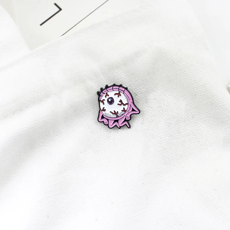 Розовая брошь глаз на тебя Красный кровь Глазное яблоко Длинные ресницы