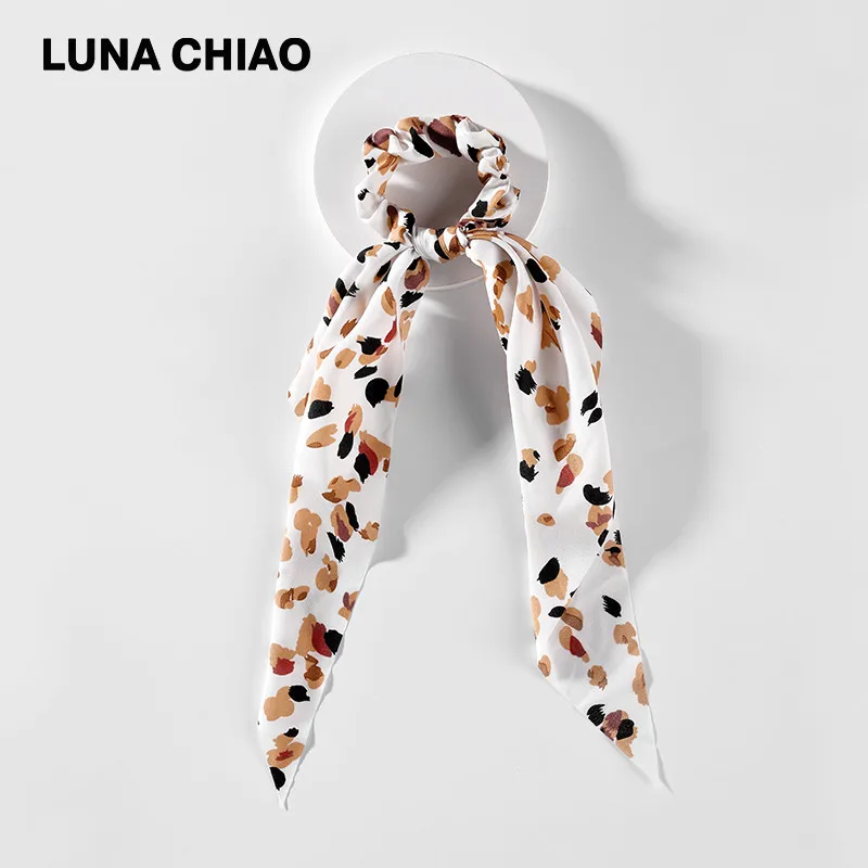 Женские тканевые банданы для хвоста LUNA CHIAO модные аксессуары волос с цветочным