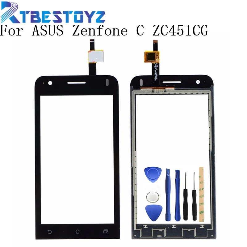 

4.5 inch New Digitizer Touch Screen Panel Sensor Lens Glass Replacement + Tools For ASUS Zenfone C ZC451CG