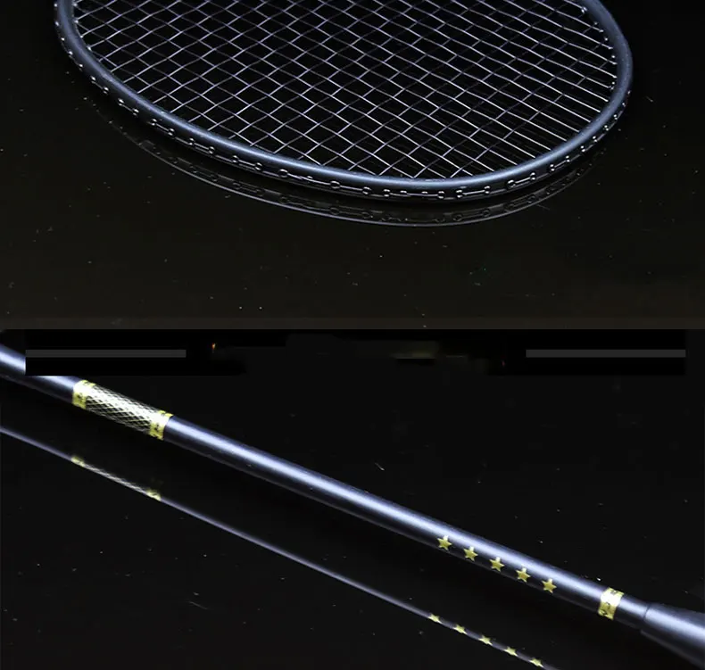 1 Piece Professional 4U 5U Full Carbon Badminton Rackets Offensive Ultralight Training Racket Strings Super Force Raquete Padel