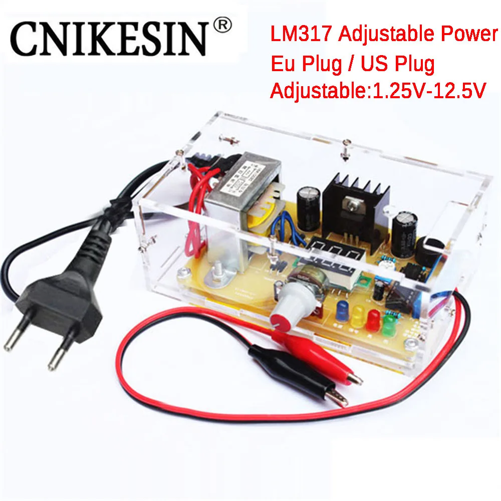 CNIKESIN DIY Kit LM317 1 25 V 12 регулируемое напряжение питания электронные компоненты