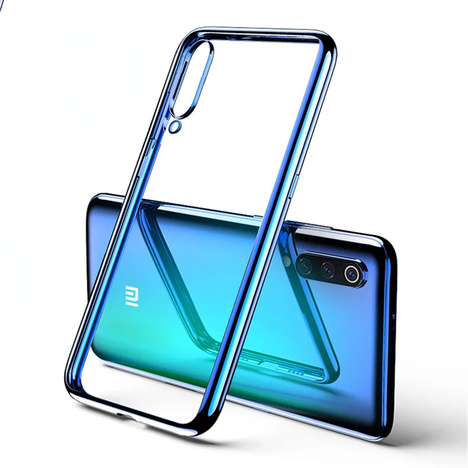 For Xiaomi Mi 9 Case 3D Laser Plating Luxury TPU Soft Clear Cover Xiomi SE Mi9 Bright Crystal Phone Cases |