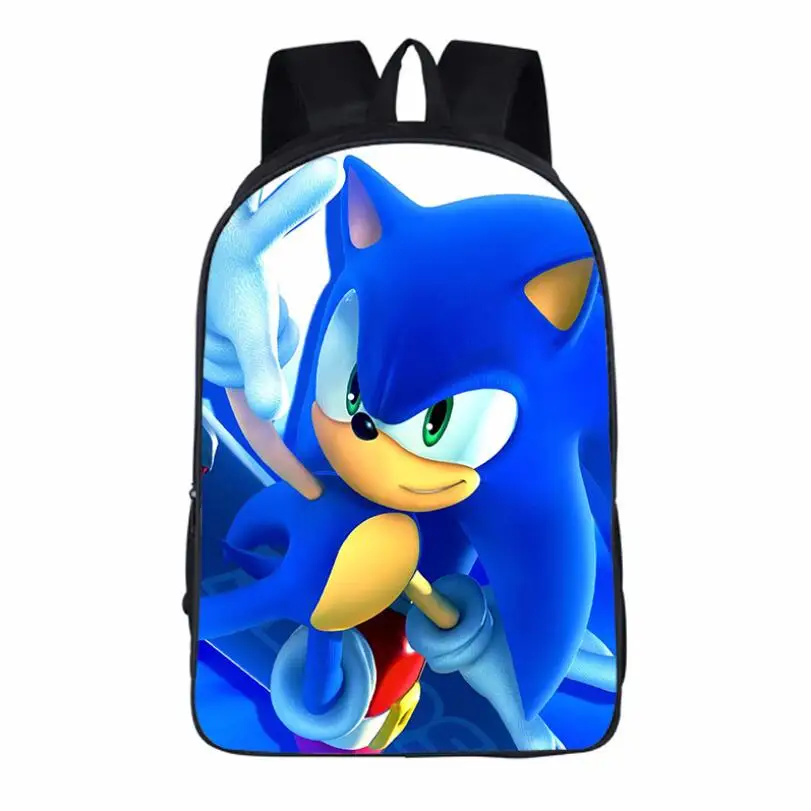 Школьный рюкзак в стиле аниме Sonic для мальчиков и девочек детский школьный с