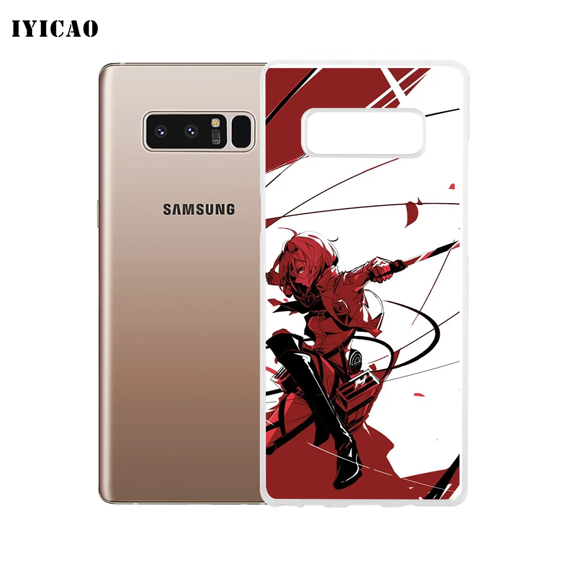 IYICAO для косплея по аниме атака на Титанов (мягкий силиконовый чехол телефона samsung