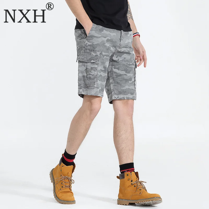 NXH 2019 новый камуфляж нескольких карман шорты Для мужчин военные хлопковые