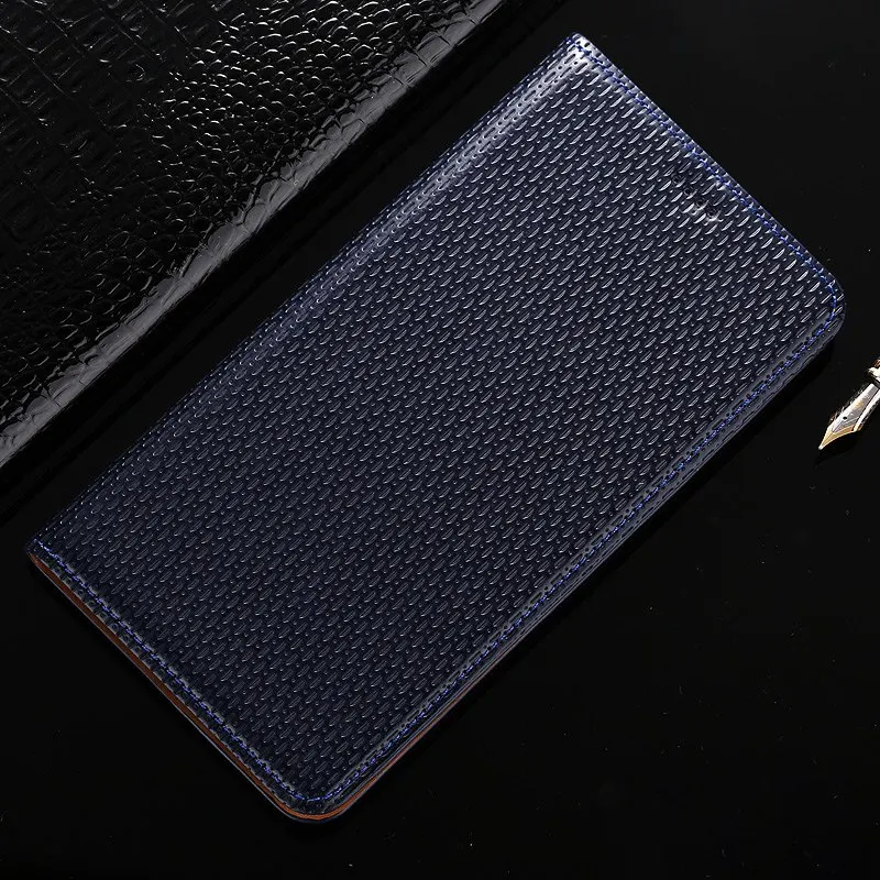 Синий Высококачественный чехол из натуральной кожи для lenovo Vibe Shot Z90/Z K910/P1/P2 Магнитный флип-чехол для телефона - Цвет: Синий