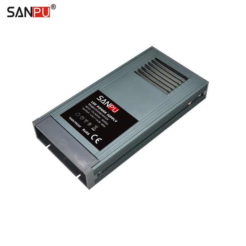 

SANPU Rainproof Power Supply 24V 350W 15A Fanless Silent Constant Voltage DC24V LED Driver 220-240VAC to 24VDC Transformer IP63