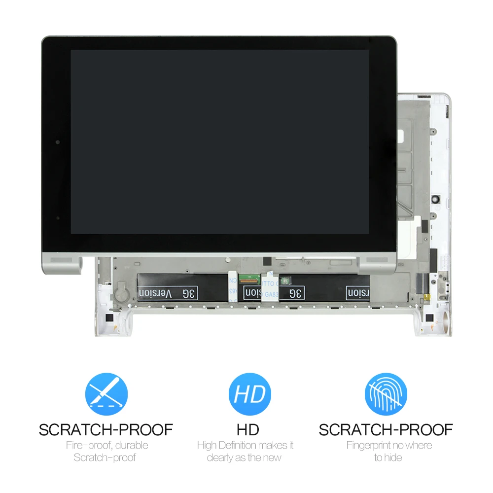 ЖК дисплей с дигитайзером сенсорного экрана в сборе для Lenovo B8000 Yoga Tablet 10 рамкой|touch