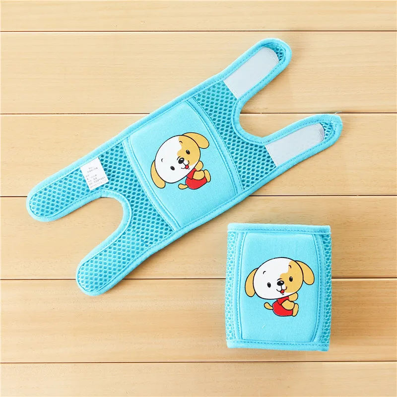 Puppy Blue Детский наколенник Малыш безопасности сканирование локоть подушки Младенческая малышей для ног согревающий до колена Поддержка протектор Регулируемый Детские наколенники колодки - Цвет: Puppy Blue