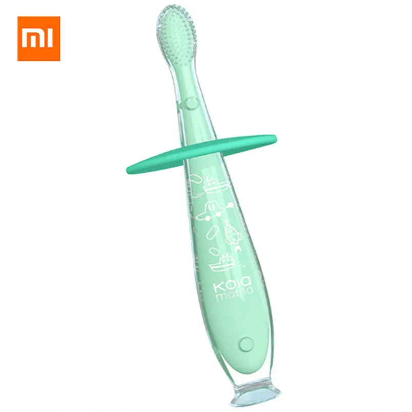 Xiaomi Mijia 2-в-1 детская пустышка на цепочке с прищепкой из пищевого силикона Зубная щётка Прорезыватель для зубов от Xiaomi Youpin мягкие безопасные гибкие Прорезыватель для обучения Z30