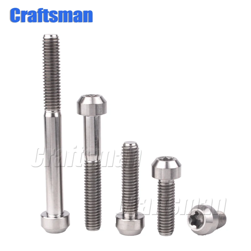Титановый болт M6 x 10 15 20 25 30 40 50 60 70 80 90 мм внутренняя головка Torx Ti болты винт для