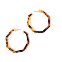 fashion sweet geometric earrings simple design alloy resin wholesale