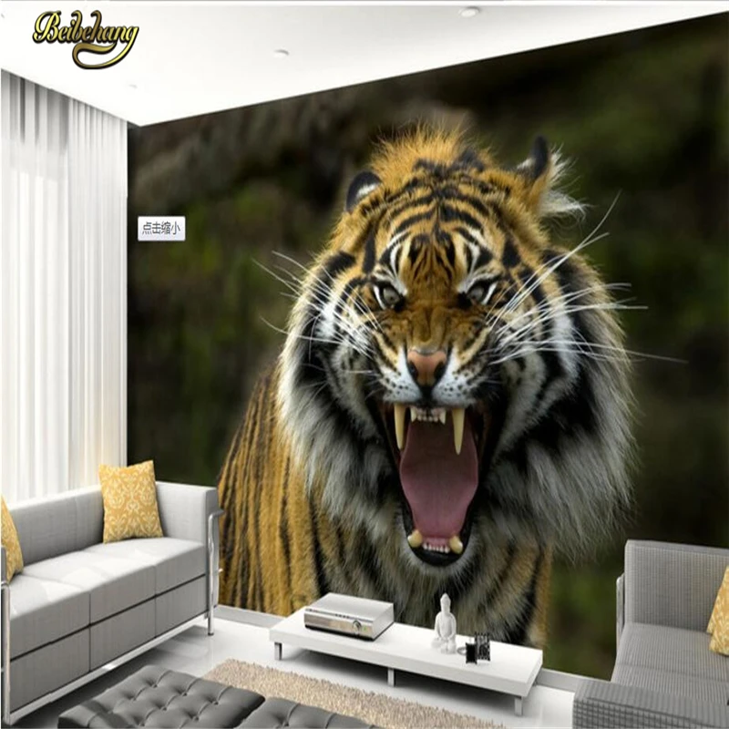 3d настенные фотообои из бумаги обои для детской комнаты с тигриным животным