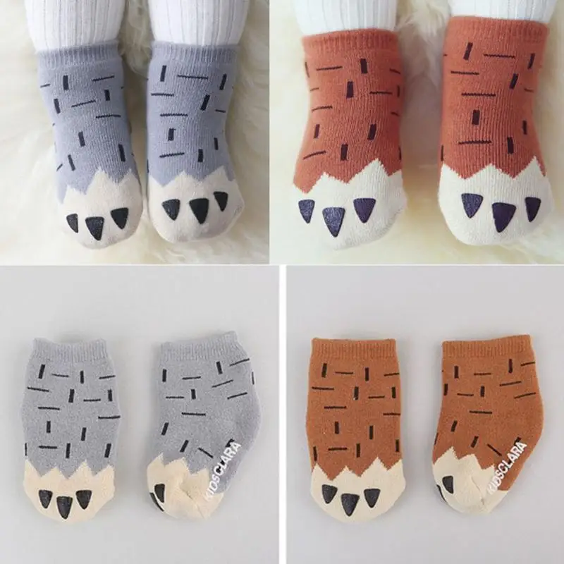 2 пары милые весенне-осенние детские носки хлопковые противоскользящие