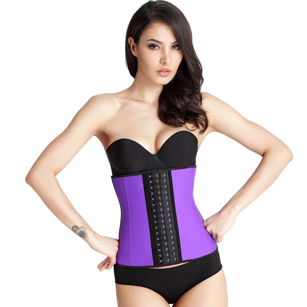 purple 30cm Фабрика дешевые Ann сhery латексные корсеты для талии, корсеты для Корсеты на стальных косточках - Цвет: purple 30cm