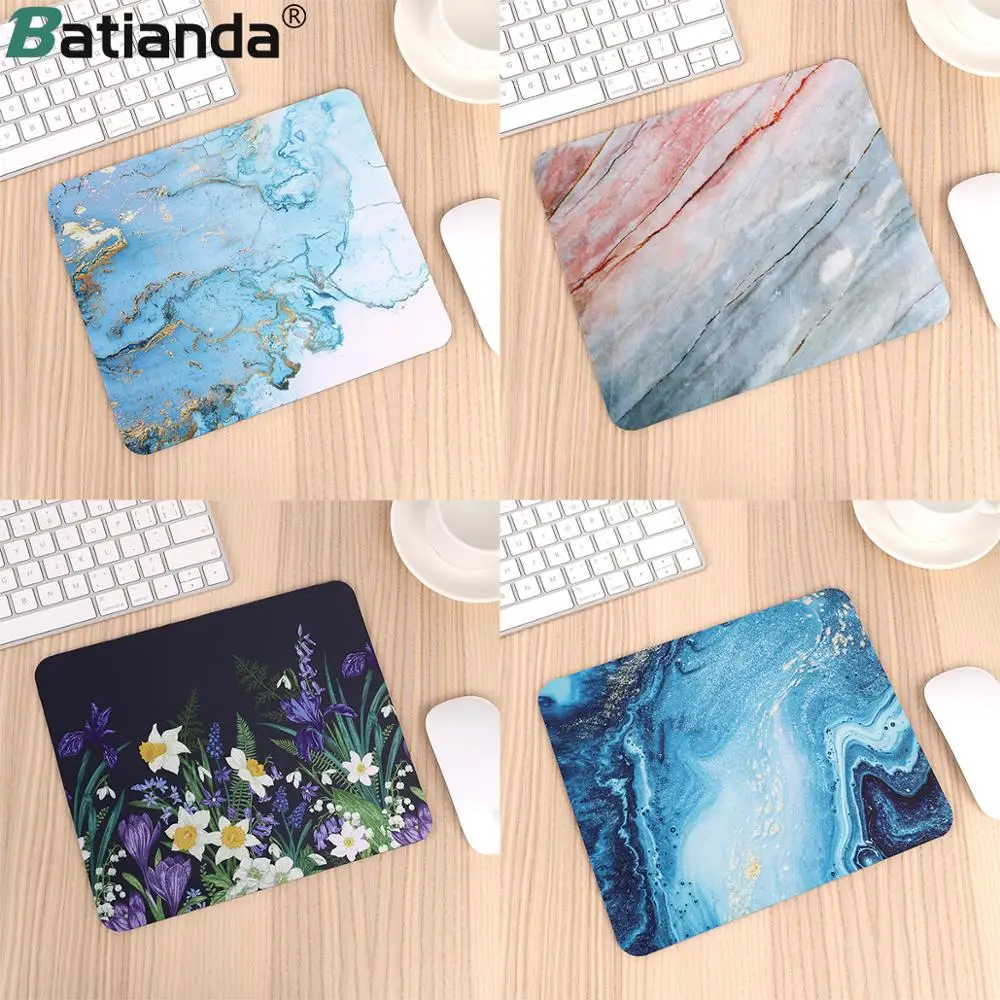 Batianda 24*20 см Коврик для мыши мягкий резиновый Печатный мраморный блокнот с
