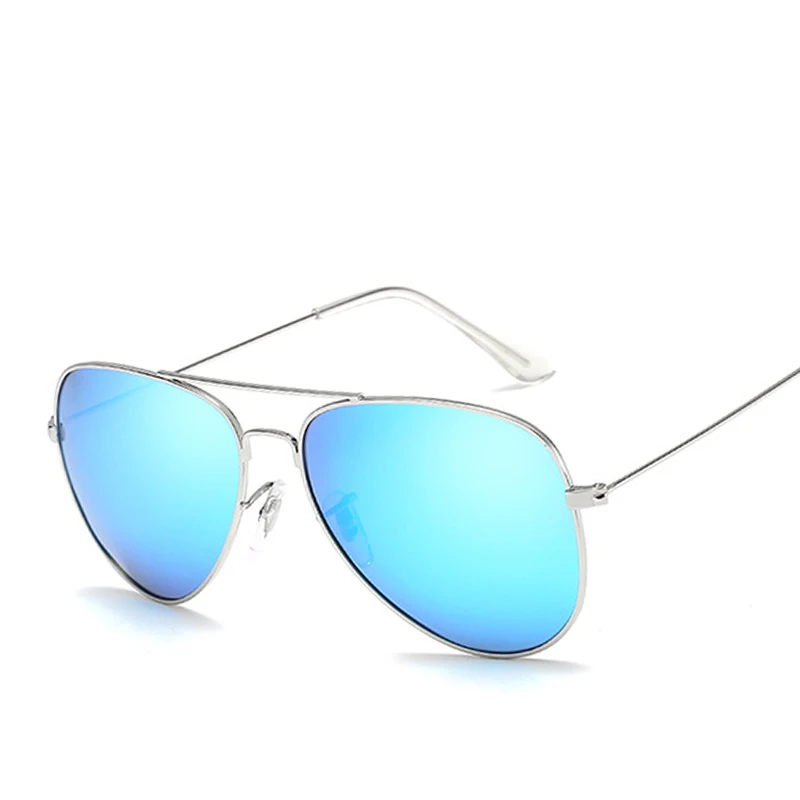 Silver Frame Blue KINGSEVEN Классическая Мода Поляризованных Солнцезащитных Очков Мужчины/Женщины Красочные Отражающее Покрытие Объектива Очки Аксессуары Солнцезащитные Очки 3026 - Цвет линз: Silver Frame Blue
