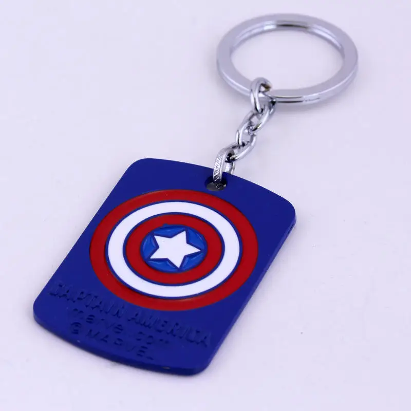 Мстители супергерой Капитан Америка брелок dog tag держатель для ключей chaveiro