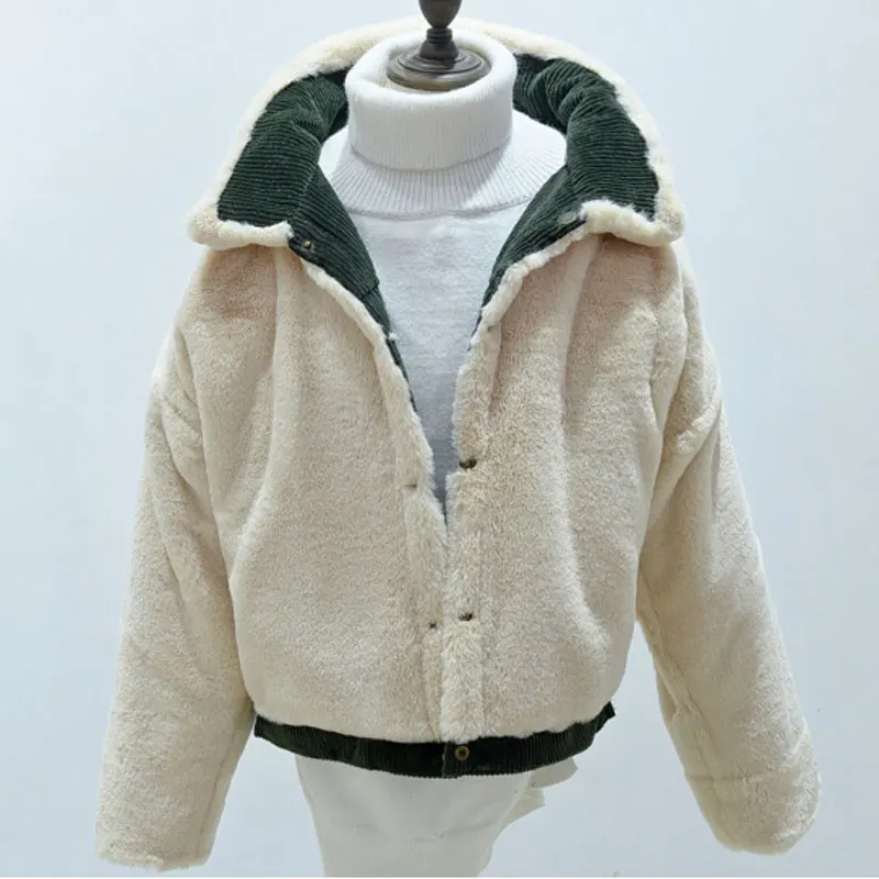 HEE GRAND/свободные вельветовые куртки женские пальто из искусственного меха