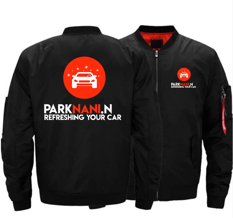 Мужские куртки-бомберы американского размера с принтом Красного автомобиля