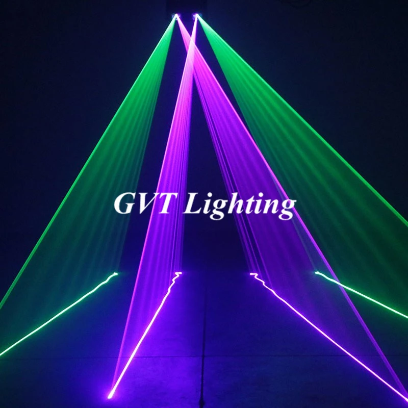 Горячая 2 линзы красный зеленый синий RGB луч лазерный светильник DMX 512 Профессиональный DJ вечерние шоу клуб праздник дом бар сценический светильник ing