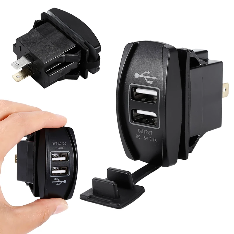 Универсальное автомобильное зарядное устройство с двумя USB портами 12 24 В 3 1 А