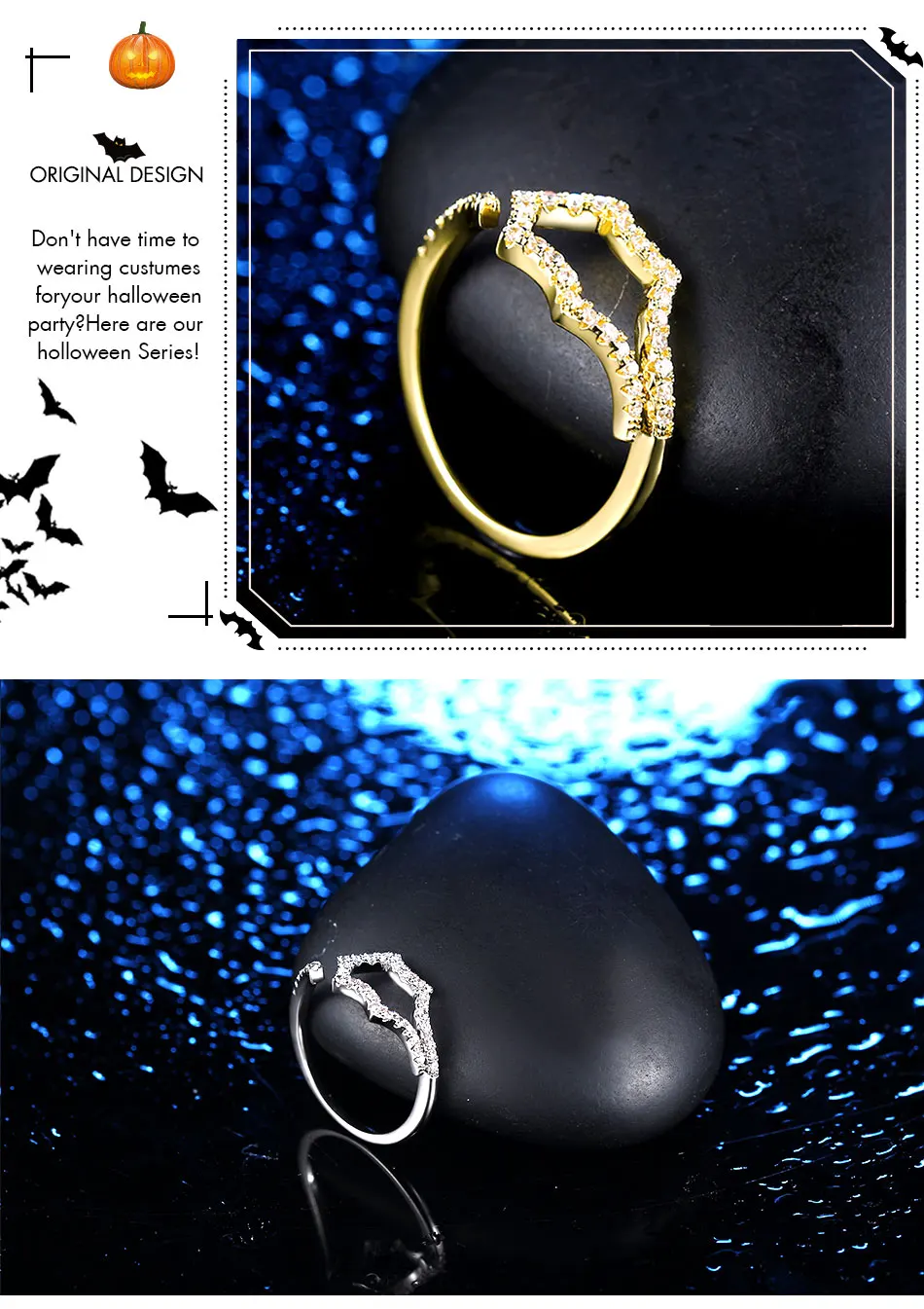 ORSA JEWELS кольца для женщин оригинальная Паутина Форма AAA ослепительный золотой цвет серебристый цвет регулируемый кольцо девушка вечерние ювелирные изделия OR162