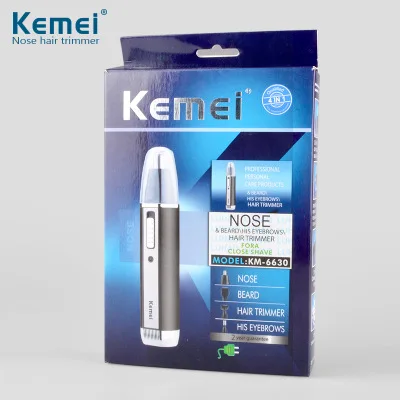 Электрический триммер Kemei KM 6630 4 в 1 для носа бороды и бровей электрический ушной